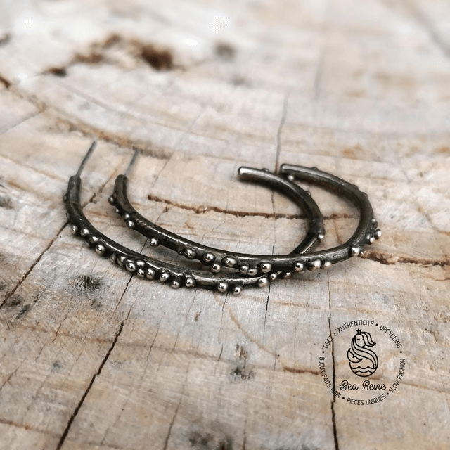 Boucles d'oreilles - Texture granulation 