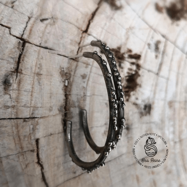 Boucles d'oreilles - Texture granulation 