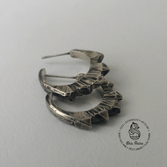 Boucles d'oreilles - Texture cristaux de roche
