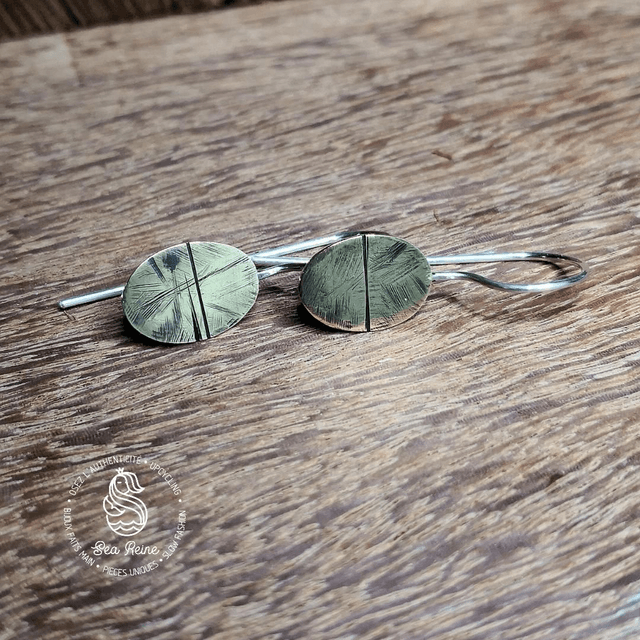 Boucles d'oreilles cymbales texturées