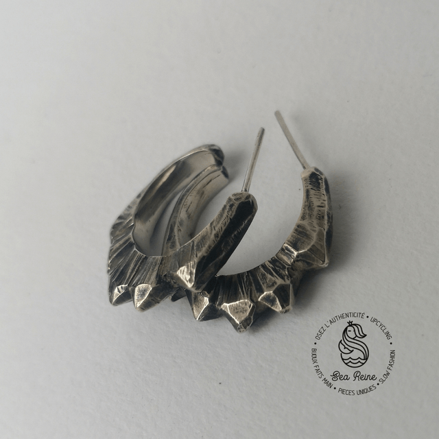 Boucles d'oreilles - Texture cristaux de roche